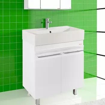 Тумба с раковиной Vod-Ok Мальта 70 белая