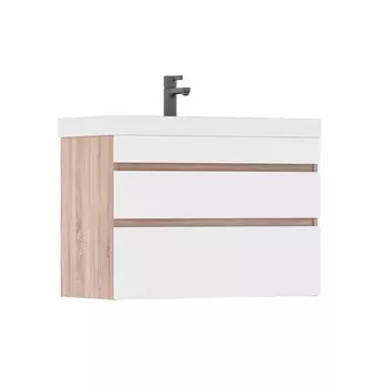 Тумба с раковиной Volna Conty 80.2Y подвесная, белый/дуб сонома