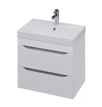 Тумба с раковиной Volna Lake 80.2Y подвесная, белый/бетон светлый