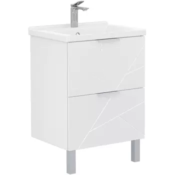 Тумба с раковиной Volna Twing 70.2Y напольная, белая