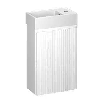 Тумба с раковиной Wellsee WC Area 40 подвесная, белый матовый (раковина 151801000)