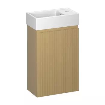 Тумба с раковиной Wellsee WC Area 40 подвесная, бежевый матовый (раковина 151801000)