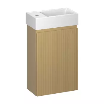 Тумба с раковиной Wellsee WC Area 40 подвесная, бежевый матовый (раковина 151802000)