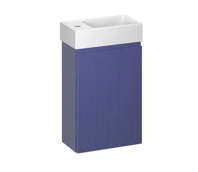 Тумба с раковиной Wellsee WC Area 40 подвесная, синий матовый