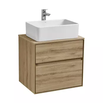 Тумба со столешницей Aquaton Либерти 60 подвесная, столешница, дуб эльвезия