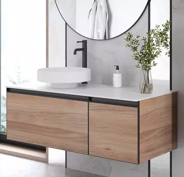 Тумба со столешницей Armadi Art Quatro 2 120 подвесная, willow/антрацит