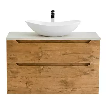 Тумба со столешницей BelBagno Etna H-60 100 подвесная, 2 ящика, Rovere Nature