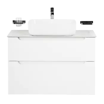 Тумба со столешницей BelBagno Etna H-60 80 подвесная, 2 ящика, Bianco Lucido