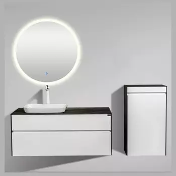 Тумба со столешницей Black&White Universe 120 подвесная 7001 white matt/8891 lauren gold