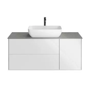 Тумба со столешницей Kerama Marazzi Plaza Modern 120 подвесная, 3 ящика, белый