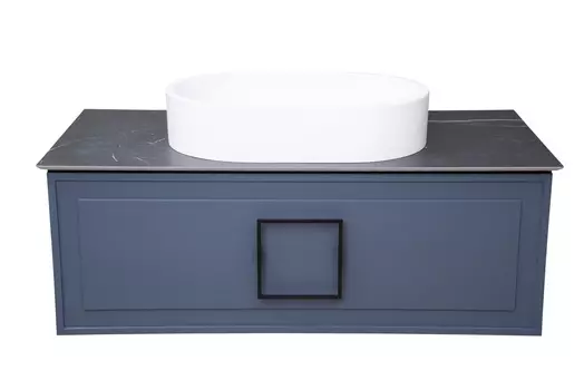 Тумба со столешницей La Fenice Cubo 100 подвесная, синяя