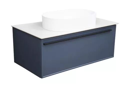 Тумба со столешницей La Fenice Elba 100 подвесная, синяя