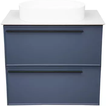 Тумба со столешницей La Fenice Elba 90 подвесная, 2 ящика, синяя