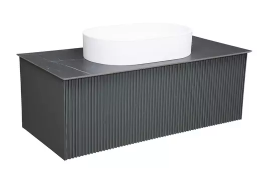 Тумба со столешницей La Fenice Terra 100 подвесная, серая