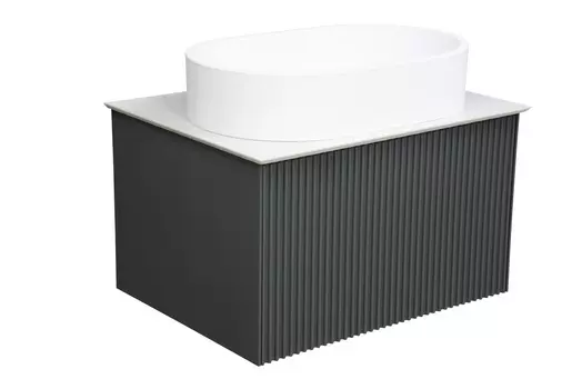 Тумба со столешницей La Fenice Terra 60 подвесная, серая