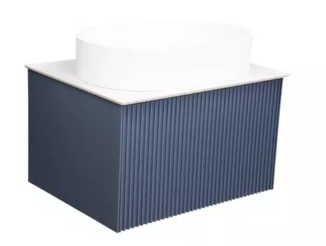 Тумба со столешницей La Fenice Terra 60 подвесная, синяя