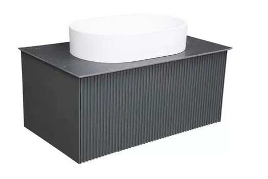 Тумба со столешницей La Fenice Terra 80 подвесная, серая