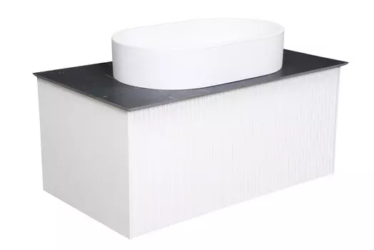 Тумба со столешницей La Fenice Terra 80 подвесная, белая