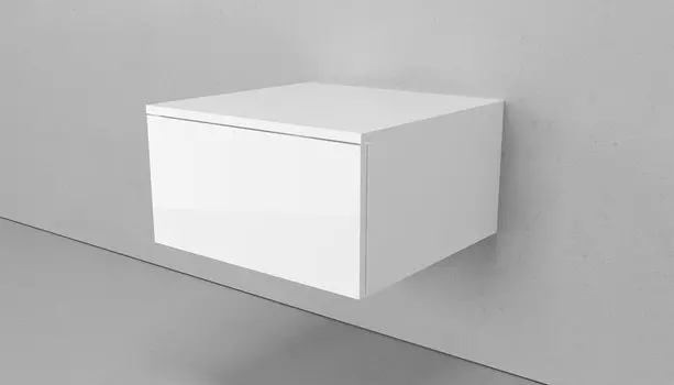 Тумба Velvex Unique Unit 50х27 белый лед