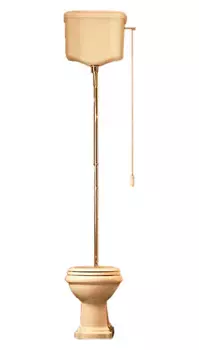 Унитаз напольный Kerasan Retro 101101 с высоким бачком, горизонтальный выпуск