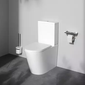 Унитаз-компакт Am.Pm Func C8F8600SC безободковый с сиденьем микролифт, белый