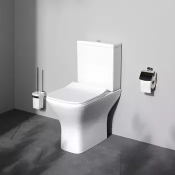 Унитаз-компакт Am.Pm Gem C908601SC безободковый с сиденьем микролифт, белый