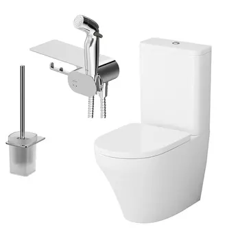 Унитаз-компакт Am.Pm Inspire V2.0 CK50C1704W с микролифтом, с гигиеническим душем и ершиком