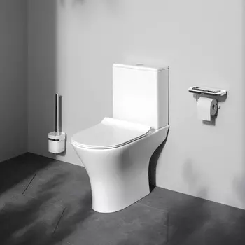 Унитаз-компакт Am.Pm Sense C748600SC безободковый с сиденьем микролифт, белый