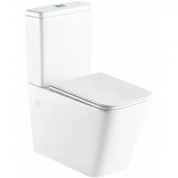 Унитаз-компакт Bolu T-2021 безободковый, сиденье с микролифтом, белый