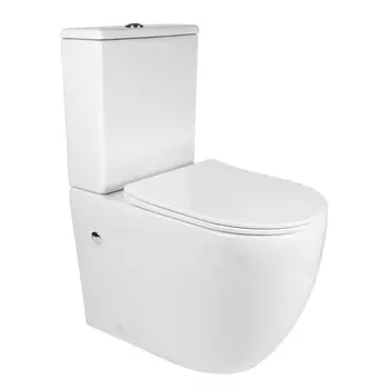 Унитаз-компакт Bond Oval F01-00 безободковый, с сиденьем микролифт, белый