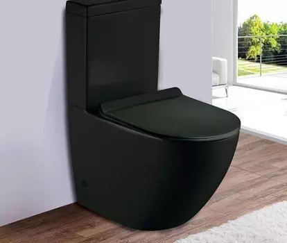 Унитаз-компакт CeramaLux 2166-1MB черный матовый