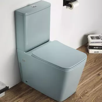 Унитаз-компакт CeramaLux 2170AXMLG с микролифтом зеленый матовый