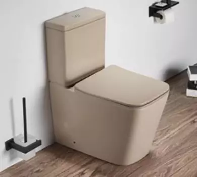 Унитаз-компакт CeramaLux N 2170AXMC с микролифтом капучино матовый