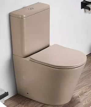 Унитаз-компакт CeramaLux N 2179XMC с микролифтом капучино матовый