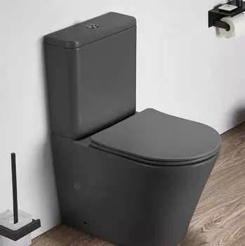 Унитаз-компакт CeramaLux N 2179XMDH с микролифтом серый матовый