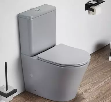 Унитаз-компакт CeramaLux N 2179XMH с микролифтом светло серый матовый