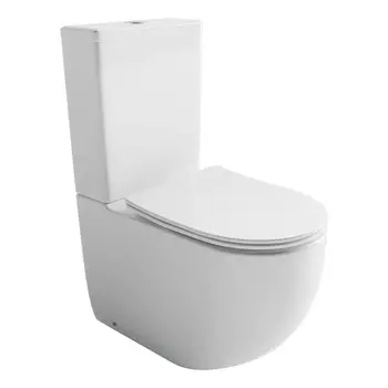 Унитаз-компакт Ceramicanova Metropol CN4001T безободковый, смыв Торнадо, с сидением микролифт