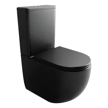 Унитаз-компакт Ceramicanova Metropol CN4001TMB безободковый, смыв Торнадо, с сидением микролифт, черный матовый