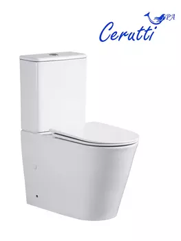 Унитаз-компакт Ceruttispa Piera CT10560 безободковый, сиденье микролифт, белый