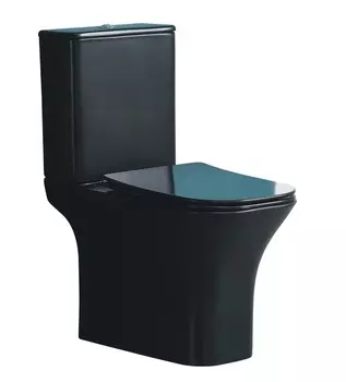 Унитаз-компакт Ceruttispa Vettore CT9241 с микролифтом черный матовый