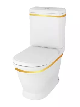 Унитаз-компакт Creavit Antik AN360-00CB00E-AD00 декор золото с функцией биде