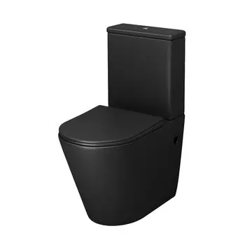 Унитаз-компакт Grossman Color GR-4480BMS безободковый с тонкой крышкой, черный матовый
