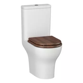 Унитаз-компакт Opadiris Палермо OS24722N безободковый, сиденье микролифт (светлый орех), белый