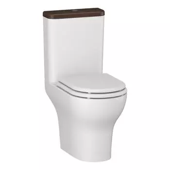 Унитаз-компакт Opadiris Палермо OS24723A безободковый, сиденье микролифт, крышка бачка антикварный орех, белый