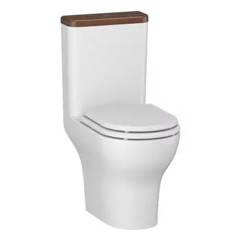 Унитаз-компакт Opadiris Палермо OS24723N безободковый, сиденье микролифт, крышка бачка светлый орех, белый