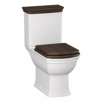 Унитаз-компакт Opadiris Риспекто OS39724A ободковый, сиденье микролифт (антикварный орех), крышка бачка антикварный орех, белый