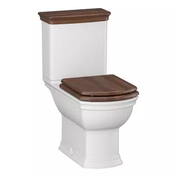 Унитаз-компакт Opadiris Риспекто OS39724N ободковый, сиденье микролифт (светлый орех), крышка бачка светлый орех, белый