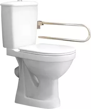 Унитаз-компакт Оскольская керамика Персона комфорт, для людей с ограниченными возможностями, с откидным нерж. поручнем