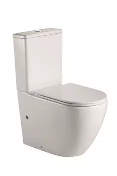 Унитаз-компакт Point Сатурн PN42901 безободковый, сиденье с микролифтом, белый