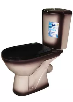 Унитаз-компакт Rosa Комфорт черный декор